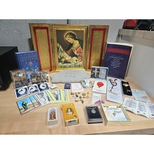 HUGE Lot Lenten Nails Angels Mary Stone Jewelry Jesus‎ Christian Chaplet Jubilee